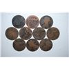 Image 2 : Great Britain One Penny Foreign Coin; Various Dates & Conditions; Lot of 10; EST. $10-15