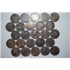 Image 1 : Great Britain One Penny Foreign Coin; Various Dates & Conditions; Lot of 25; EST. $10-25