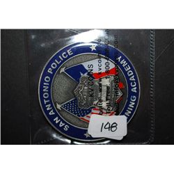 San Antonio Police Department Training Academy Challenge Coin; EST. $5-10
