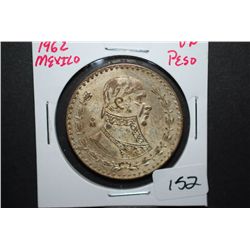 1962 Mexico Un Peso Foreign Coin; EST. $5-10