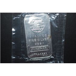 Engelhard Silver Ingot; 999+ Fine Silver 1 Oz.; EST. $40-60