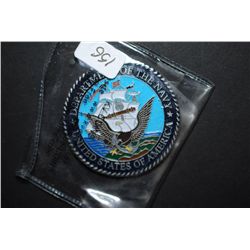 Department Of The Navy United States Of America Military Challenge Coin; Honor Courage Commitment; E