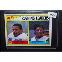 1983 NFL Rushing Leaders Football Trading Card; Curt Warner Seattle Seahawks & Eric Dickerson Los An