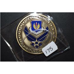 United States Air Force Chaplain Service Military Challenge Coin; Delivering Spiritual Fitness; EST.