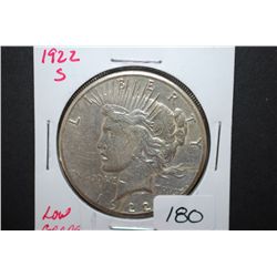 1922-S US Peace $1; Low Grade; EST. $30-40
