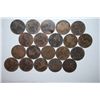 Image 1 : Great Britain One Penny Foreign Coin; Various Dates & Conditions; Lot of 20; EST. $15-25