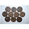 Image 2 : Great Britain One Penny Foreign Coin; Various Dates & Conditions; Lot of 10; EST. $10-15