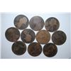 Image 2 : Great Britain One Penny Foreign Coin; Various Dates & Conditions; Lot of 10; EST. $10-15