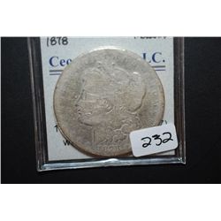 1878 US Silver Morgan $1; EST. $35-55