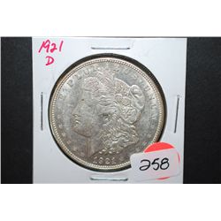 1921-D US Silver Morgan $1; EST. $35-55