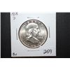 Image 1 : 1958-D US Ben Franklin Half Dollar; BU; EST. $15-25