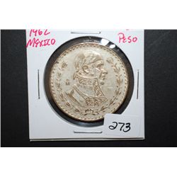 1962 Mexico Un Peso Foreign Coin; EST. $5-10