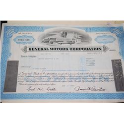 General Motors Corp. Stock Certificate Dated 1982; EST. $5-10