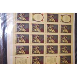 1974 CCCP/USSR Postal Stamp Sheet; Lot of 16 Stamps; EST. $10-20