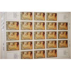 1984 CCCP/USSR Postal Stamp Sheet; Lot of 21 Stamps; EST. $10-20