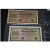 Image 1 : 1922 German 1000 Fausend Mark Foreign Bank Note; Lot of 2 Notes; EST. $5-10