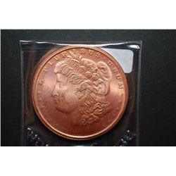 2011 Copper Round "Silver Morgan Type"; .999 Fine Copper 1 Oz.; EST. $5-10