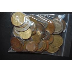 World Coins & Tokens; Various Dates, Conditions & Denominations; Lot of 50; EST. $10-20