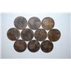 Image 1 : Great Britain One Penny Foreign Coin; Various Dates & Conditions; Lot of 10; EST. $10-20