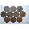 Image 2 : Great Britain One Penny Foreign Coin; Various Dates & Conditions; Lot of 10; EST. $10-20