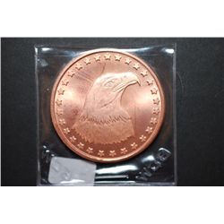 2011 Copper Round "Bald Eagle Type"; .999 Fine Copper 1 Oz.; EST. $5-10