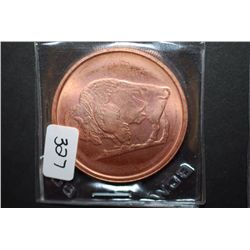 2011 Copper Round "Buffalo Nickel Type"; .999 Fine Copper 1 Oz.; EST. $5-10