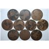 Image 2 : Great Britain One Penny Foreign Coin; Various Dates & Conditions; Lot of 10; EST. $10-20