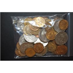 World Coins & Tokens; Various Dates, Conditions & Denominations; Lot of 50; EST. $10-20