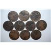 Image 1 : Great Britain One Penny Foreign Coin; Various Dates & Conditions; Lot of 10; EST. $10-20