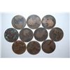 Image 2 : Great Britain One Penny Foreign Coin; Various Dates & Conditions; Lot of 10; EST. $10-20