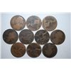 Image 2 : Great Britain One Penny Foreign Coin; Various Dates & Conditions; Lot of 10; EST. $10-20
