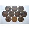 Image 2 : Great Britain One Penny Foreign Coin; Various Dates & Conditions; Lot of 10; EST. $10-20