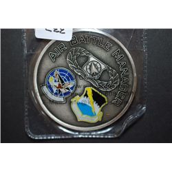 325th Air Traffic Squadron & 325th Fighter Wing Air Battle Manager Military Challenge Coin; EST. $5-