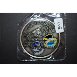 325th Air Traffic Squadron & 325th Fighter Wing Air Battle Manager Military Challenge Coin; EST. $5-