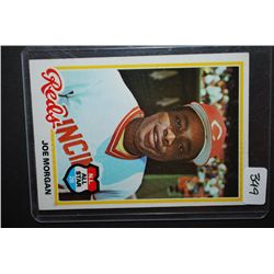 1978 MLB Joe Morgan Cincinnati Reds Baseball Trading Card; EST. $5-10