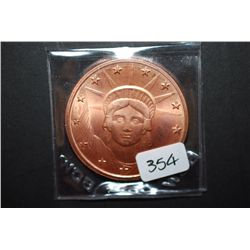 2011 Copper Round "Statue Of Liberty Type"; .999 Fine Copper 1 Oz.; EST. $5-10
