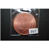 Image 2 : 2011 Coper Round "Walking Liberty Type"; .999 Fine Copper 1 Oz.; EST. $5-10