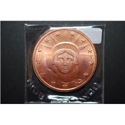 2011 Copper Round "Statue Of Liberty Type"; .999 Fine Copper 1 Oz.; EST. $5-10