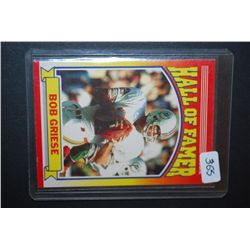 1990 NFL Bob Griese Miami Dolphins Hall Of Famer Football Trading Card; EST. $5-10