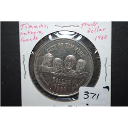 1980 City Of Timmins Ontario Canada $1 Fundraising Committee Token; EST. $5-10
