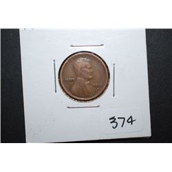 1913-S US Lincoln Wheat Back Penny; F; EST. $15-20