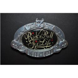 Wild-Girl Rock 'N' Roll For Life Novelty Belt Buckle; EST. $10-15