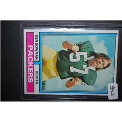 1970s NFL Ken Bowman Green Bay Packers Football Trading Card; EST. $5-10