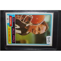 1981 NFL Joe DeLamielleure Cleveland Browns Football Trading Card; EST. $5-10