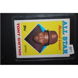 1988 MLB Tony Gwynn San Diego Padres NL All Star Baseball Trading Card; EST. $5-10