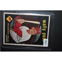 1959 MLB Wally Post Philadelphia Phillies Baseball Trading Card; EST. $5-10