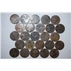 Image 1 : Great Britain One Penny Foreign Coin; Various Dates & Conditions; Lot of 25; EST. $30-50