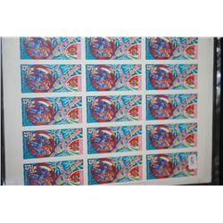 1980 CCCP/USSR Postal Stamp Sheet; Lot of 15 Stamps; EST. $10-20