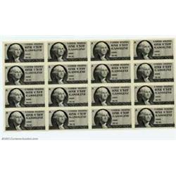 Federal Gasoline Ration Coupons, printed in 1974, an uncut sheet of 16 notes, Choice CU. Following i