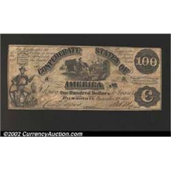 1861 $100 Slaves loading cotton. Sailor on left, T-13, XF. A decent note that has some light foxing.